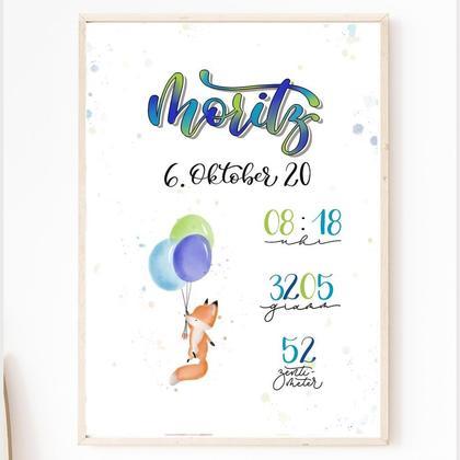 Geburtsposter Fuchs