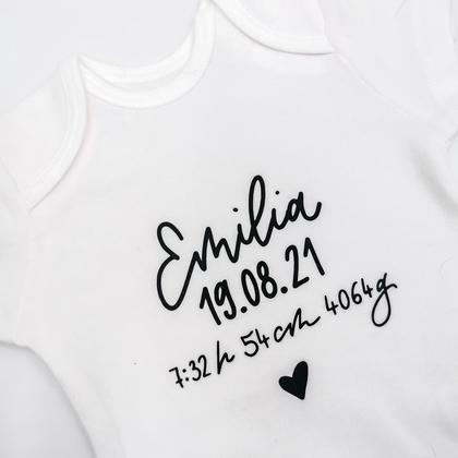 personalisierbarer Babybody zur Geburt - Image 2