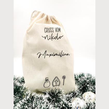 Nikolaussack handgemacht mit Namen personalisierbar