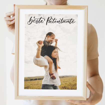 Poster für Paten - Lieblingsfoto personalisierbar mit Handschrift - Image 2