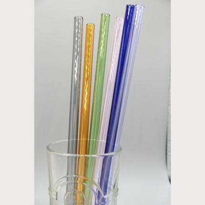 6 Trinkhalm aus Glas bunt inkl. Reinigungsbürste - Image 3