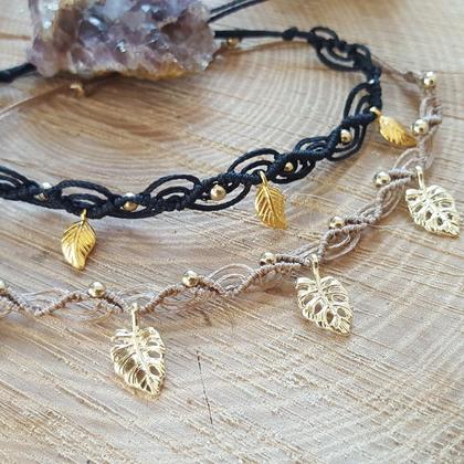 Makramee Fußband *PALMBLATT*