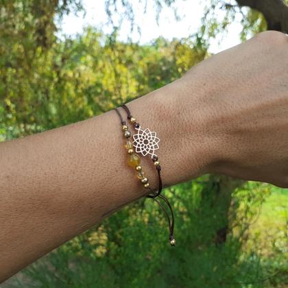 CITRIN Doppelarmband *MANDALA gold