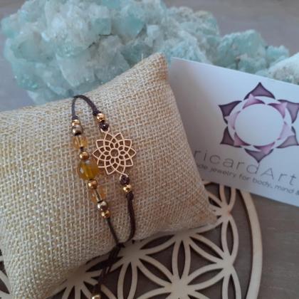 CITRIN Doppelarmband *MANDALA gold - Image 2