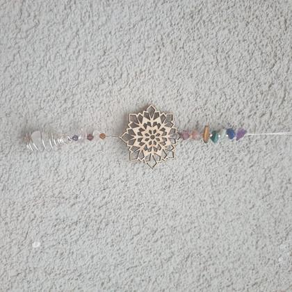 Chakra Sonnenfänger *SNOWFLAKE* mit Bergkristallspirale - Image 3