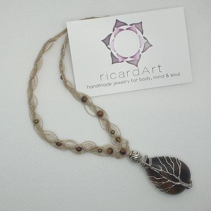 Tigerauge - Lebensbaum Kette - Image 3