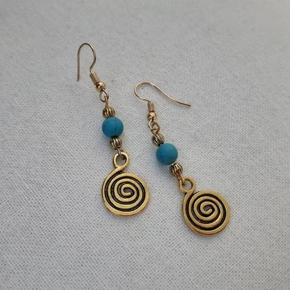 Türkis Ohrringe 'Spirale'