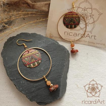 Ohrringe *ETHNO COLOR* Karneol&Koralle - Image 2