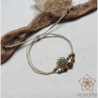 Tigerauge Doppelarmband *MANDALA bronze