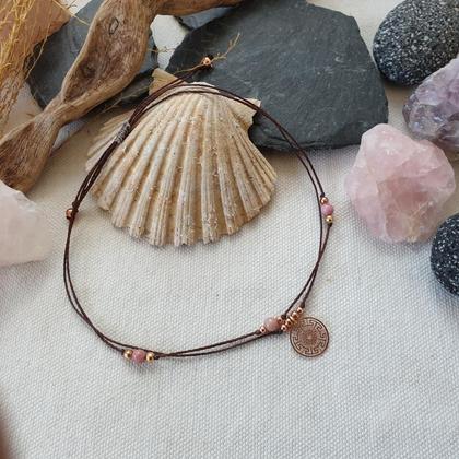 Fußkettchen 'Rhodochrosit' *rosé/braun - Image 2