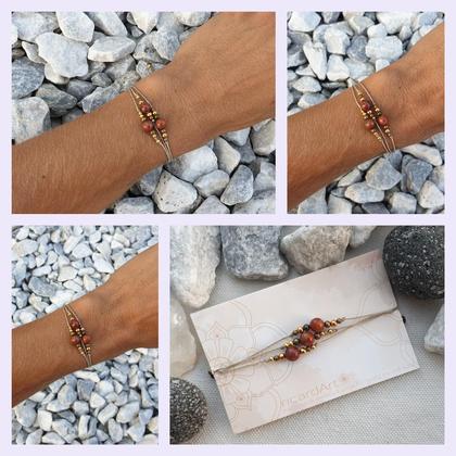 Roter Jaspis Armband 'Muladhara' *gold/bronze - Image 3