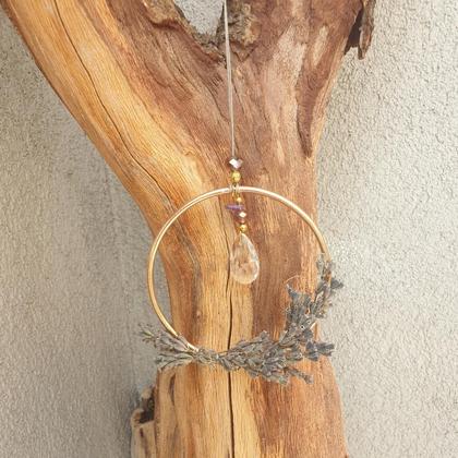 'Lavendel - Sonnenfänger mit Regenbogenkristall