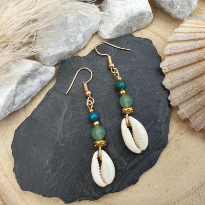 KAURI Ohrringe 'Aventurin - Chrysokoll'