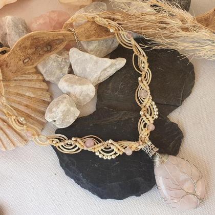 ROSENQUARZ Amulett 'Lebensbaum' *natur - Image 2