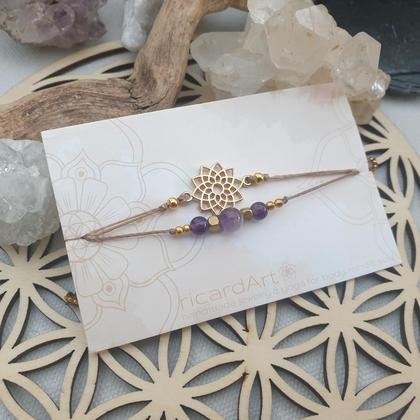 AMETHYST Doppelarmband *MANDALA gold - Image 2