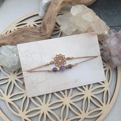 AMETHYST Doppelarmband *MANDALA gold - Image 4