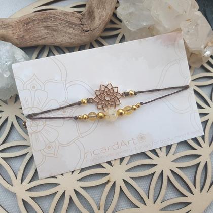 CITRIN Doppelarmband *MANDALA gold - Image 3