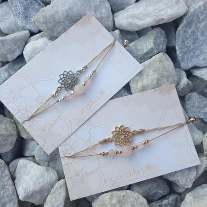 ROSENQUARZ Doppelarmband *MANDALA* - Image 2