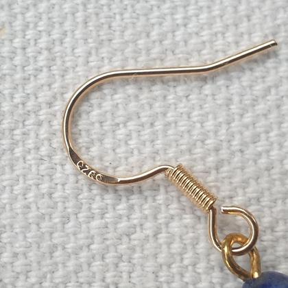 Lapislazuli Ohrringe 'Lotus gold' - Image 3