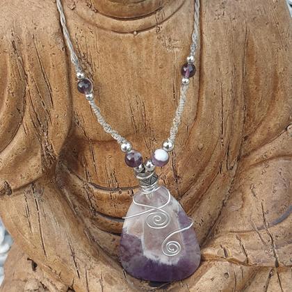 Amethyst Halskette 'wirework'
