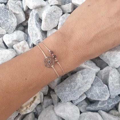 Doppelarmband 'Turmalin *Seed of Life rosé* - Image 4