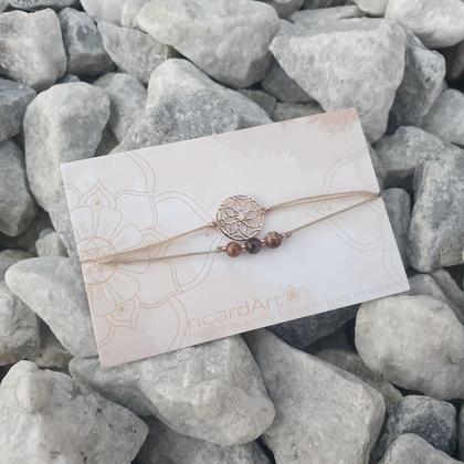 Doppelarmband 'Turmalin *Seed of Life rosé*