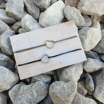 Partnerarmband *HERZ* (Edelstahl/vergoldet) - Image 2