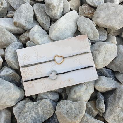 Partnerarmband *HERZ* (Edelstahl/vergoldet)