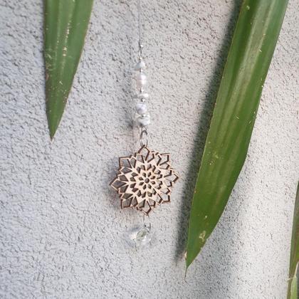 Weihnachts-Sonnenfänger *SNOWFLAKE* mit natürlichen Edelsteinen - Image 3