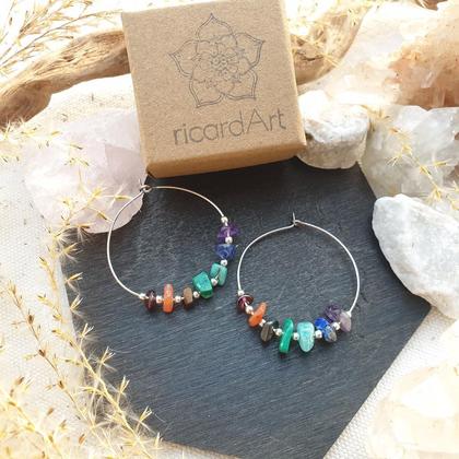 CHAKRA Creolen *Edelstahl 35mm