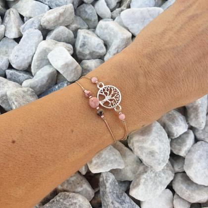 LEBENSBAUM Dopppelarmband Granat/Amethyst - Image 4