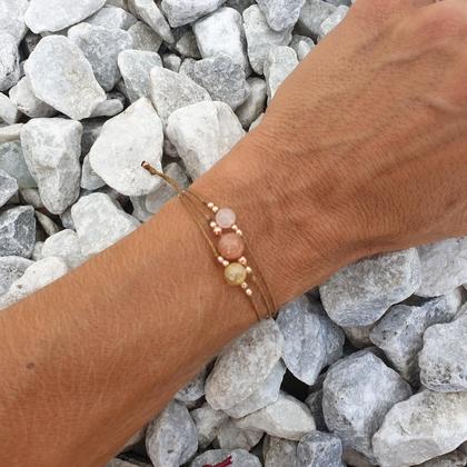 Armband *FEMINITY* Mondstein/Rosenquarz/Citrin - Image 2
