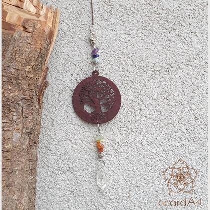 Chakra Sonnenfänger 'Lebensbaum' mit Regenbogenkristall