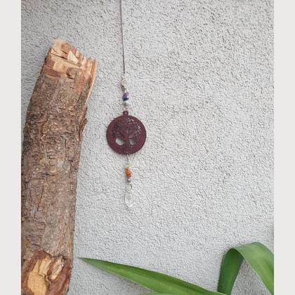 Chakra Sonnenfänger 'Lebensbaum' mit Regenbogenkristall - Image 2