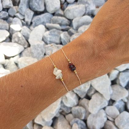 MONDSTEIN/GRANAT Chakraarmband *18k vergoldet - Image 3