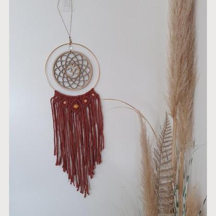 Traumfänger *OM* mit Prismakristall *terrakotta - Image 2