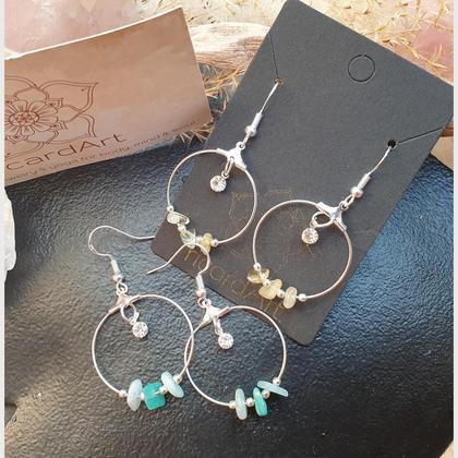 Bergkristall Creolen *20mm silver - Image 3