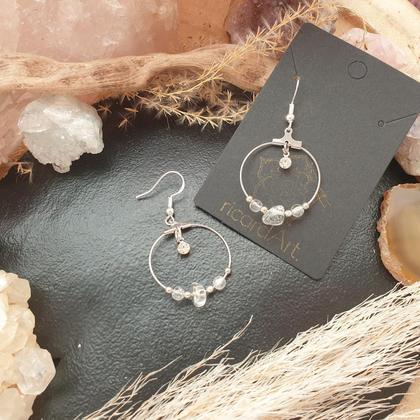 Bergkristall Creolen *20mm silver - Image 4