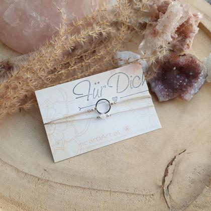 Mondstein Doppelarmband *CIRCLE* Edelstahl - Image 2