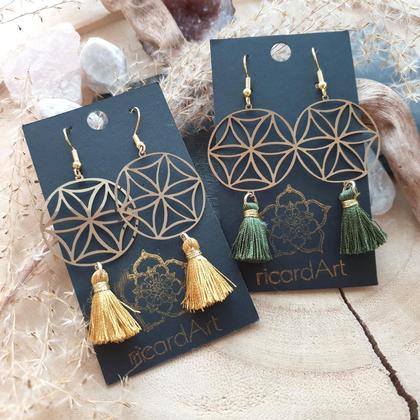 Tassel Ohrringe 'Seed of Life'