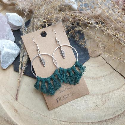 Makramee Ohrringe *FEATHER CIRCLE* - Image 4