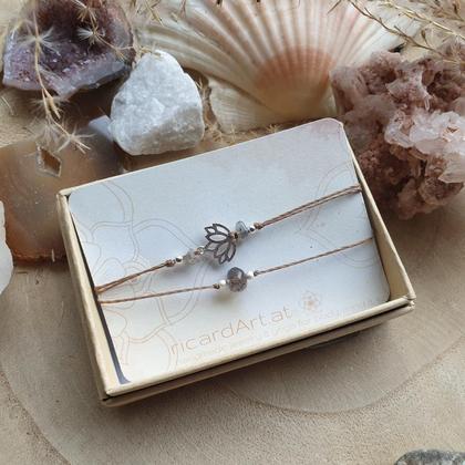 LABRADORIT 925 Sterlingsilber Doppelarmband *LOTUS* - Image 2