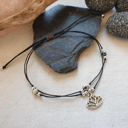 Fußband *Dalmatinerstein LOTUS* silber - Image 2