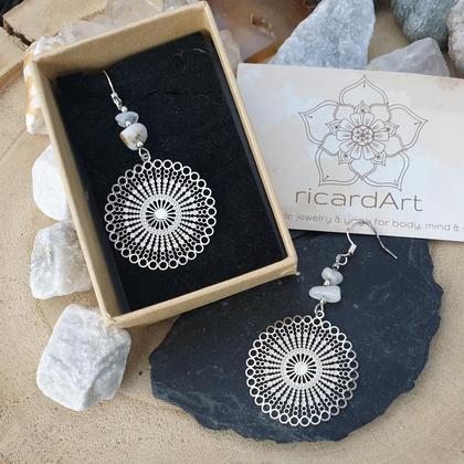 MONDSTEIN Ohrringe *MANDALA