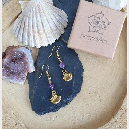 Amethyst Ohrringe *SEASHELL* gold