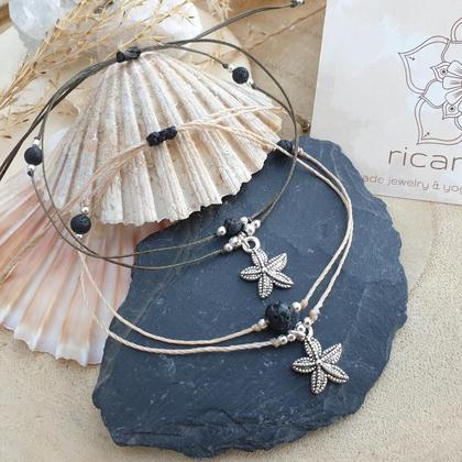 Lavastein Fußband *SEESTERN* silber