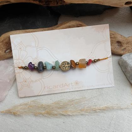 CHAKRA Armband *LEBENSBAUM bronze raw*