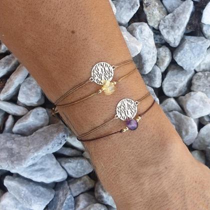 Amethyst/Citrin Doppelarmband *SAFARI