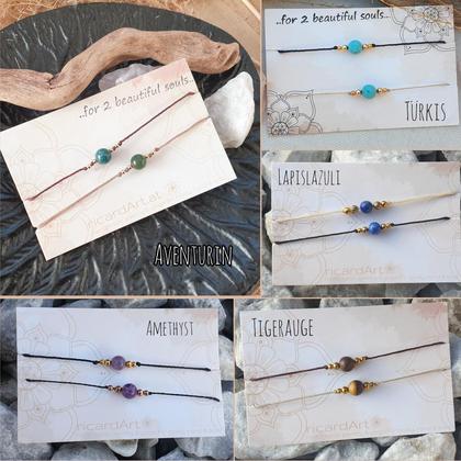 Edelstein Partnerarmband *6mm