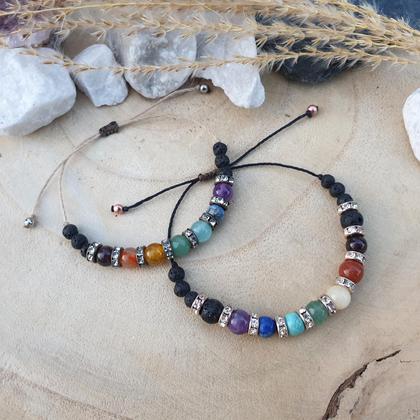 CHAKRA LAVASTEIN Armband *SPARKLE* 6mm